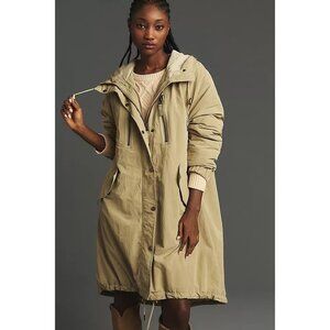 Pilcro Beige Utility Jacket with Hood